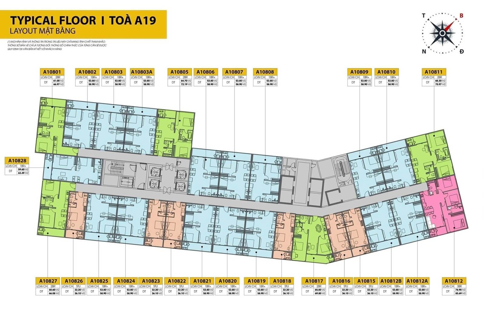 mặt bằng dự án cora tower đà nẵng