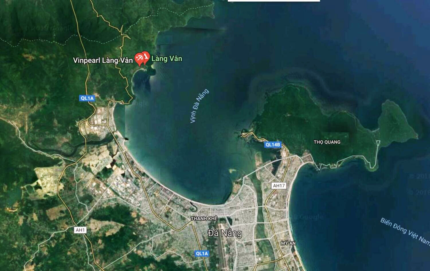 vị trí dự án vinhomes hải vân bay đà nẵng